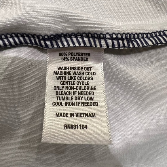 NWT Crown & Ivy Navy Sleeveless Athletic Tank w/Pink/Yellow/Green Tie Dye Arc - Picture 14 of 15